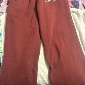Edikted Maroon Track Pants